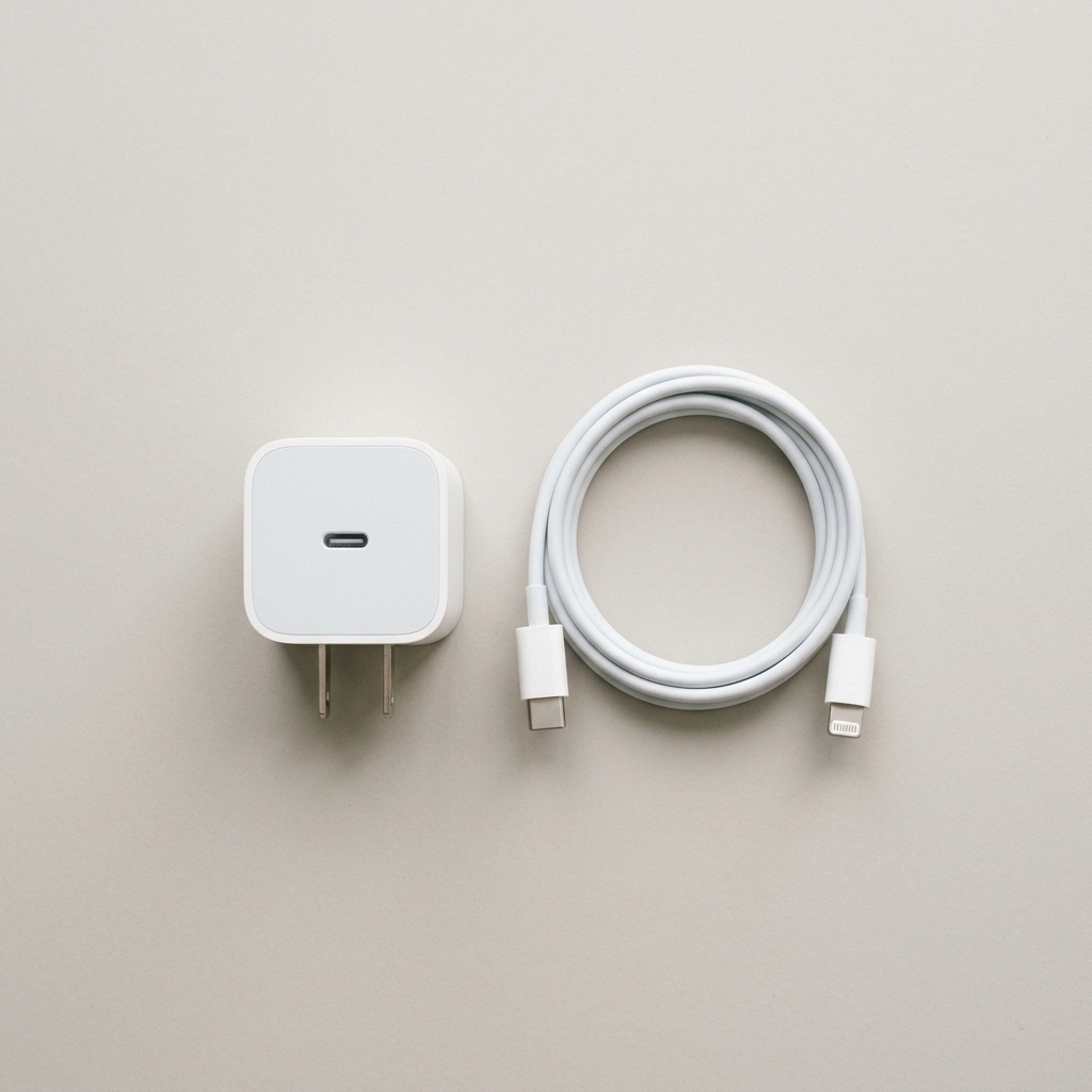 Qué incluye: cubo de carga de 20 W y cable USB-C a Lightning